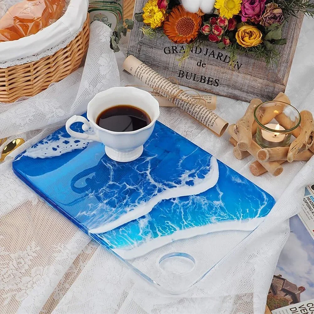 Cutting Board Epoxy Resin Silicone Molds for Serving Tray Platter Concrete Cemen